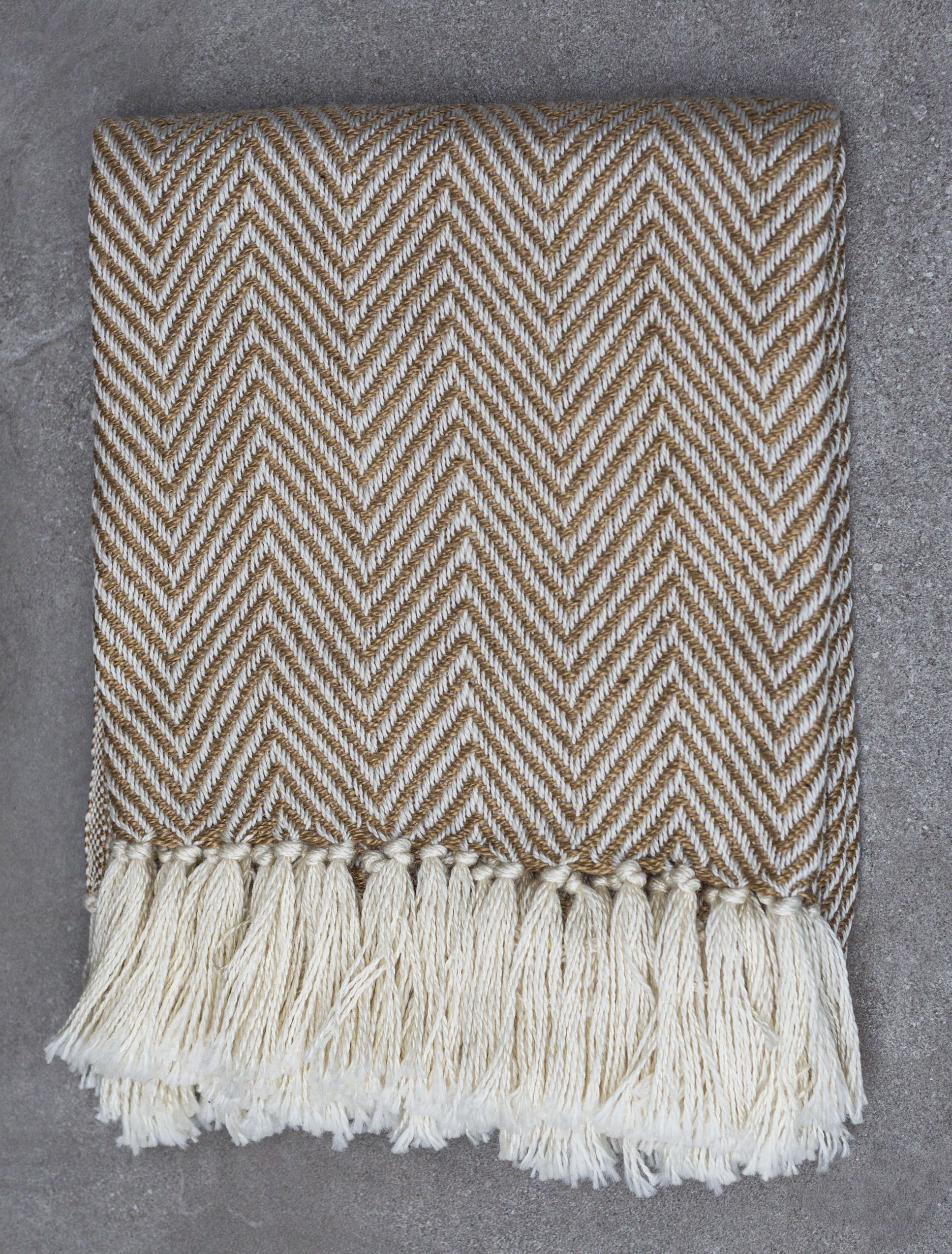 Beige Herringbone Decken