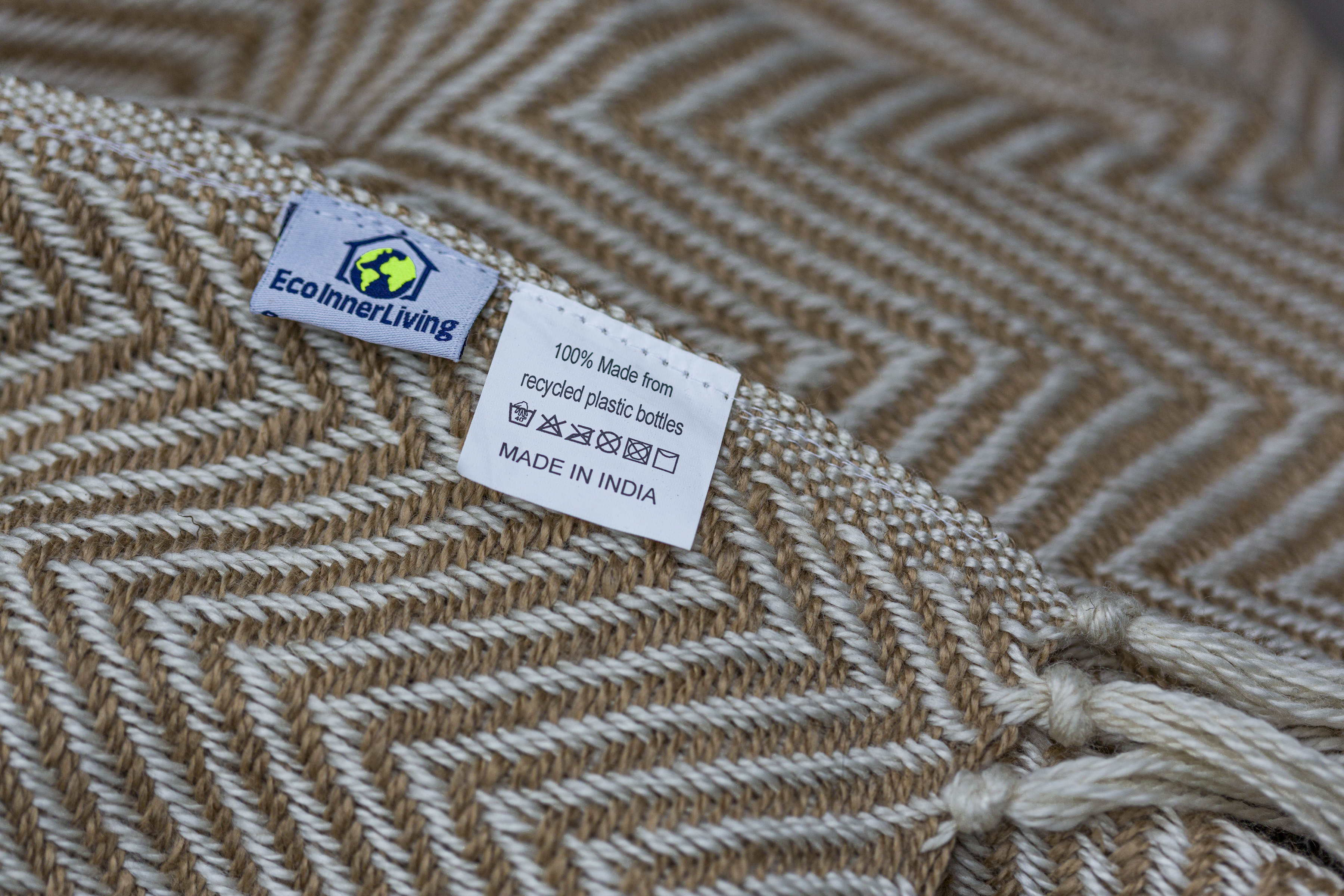 Beige Herringbone Blanket